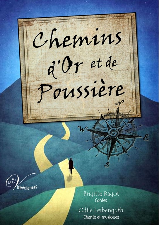 Chemin d or et de poussiere affiche